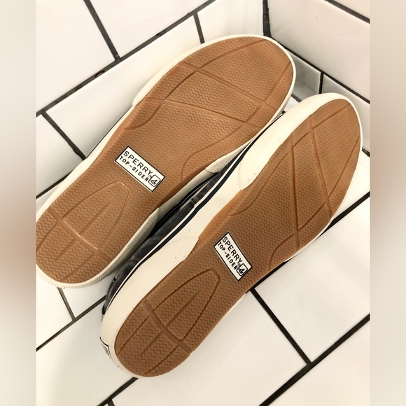 Sperry Men’s Size 9.5 Denim Blue & White Sailor Lace Loafers - Picture 4 of 5